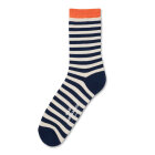 MADS NØRGAARD - BLUE STR/BLACK COF SOCK PAIR A