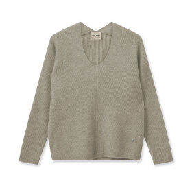 MOS MOSH - FEATHER GRAY MMTHORA V-NECK KN