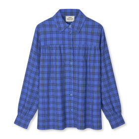 MADS NØRGAARD - AMP BLUE CHECK POP VINA SHIRT