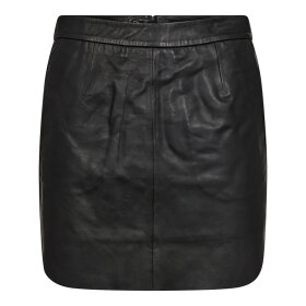 IVY COPENHAGEN - BLACK KYLIE LEATHER MINI SKIRT