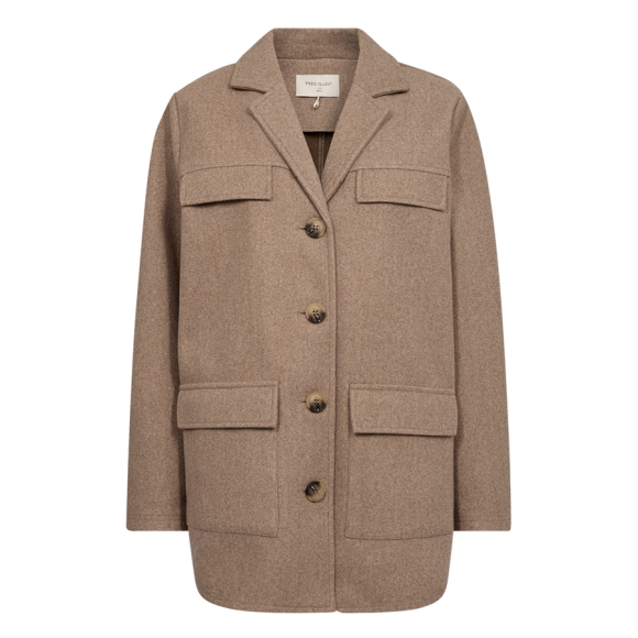 FREEQUENT - TAUPE GRAY MEL FQYANNA-JACKET