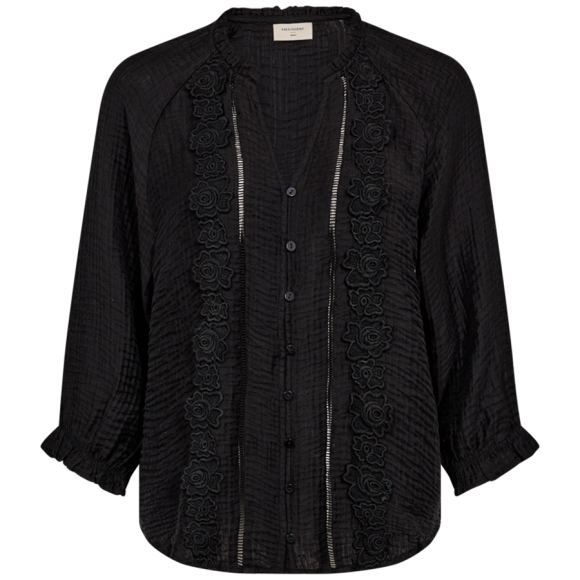 FREEQUENT - BLACK FQNORA-BLOUSE LACE