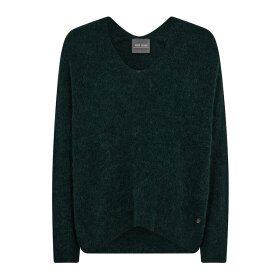 MOS MOSH - DARK PINE MMTHORA V-NECK KNIT