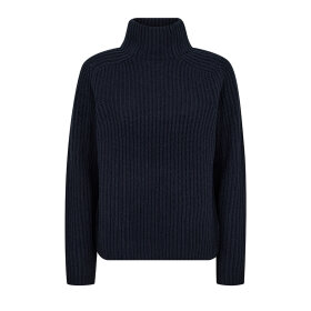 MOS MOSH - SAL NAVY MMTHYRA HIGHNECK KNIT