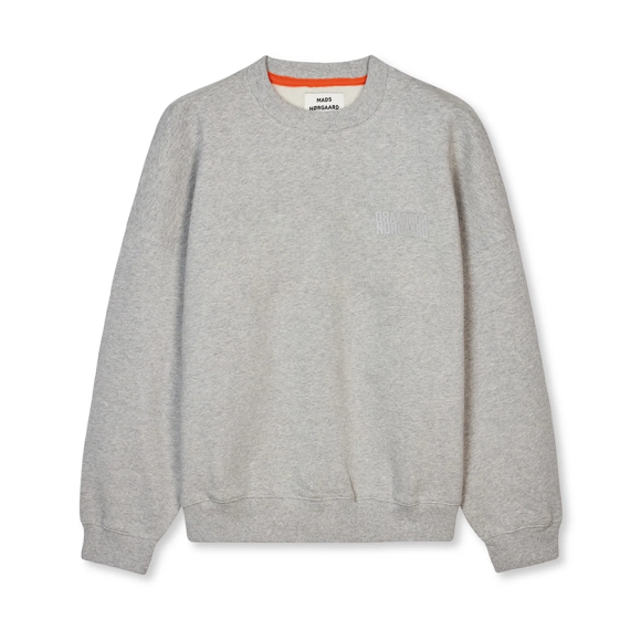 MADS NØRGAARD - LIGHT GREY MEL ORG SWEAT ATLI