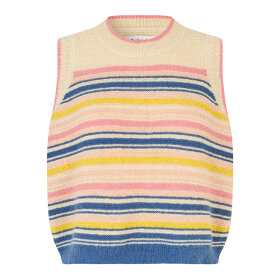 LOLLYS LAUNDRY - MULTI CHICAGOLL KNIT VEST SL