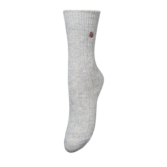 BECKSÖNDERGAARD - LIGHT GREY ROSE WOLA SOCK