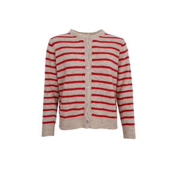 BLACK COLOUR - RED BCDELL STRIPED KNIT CAR